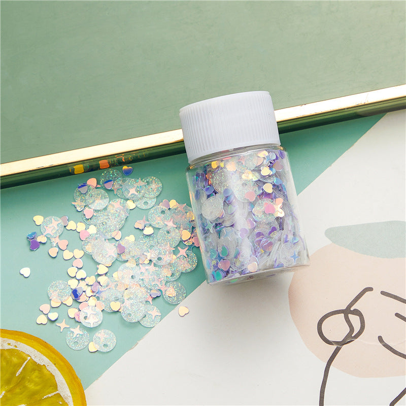 Wholesale DIY Handmade Material Crystal Drip Glue Starry Sky Mixed Glitter Gold Onion Sparkling Star Love Flowing Sand Filler